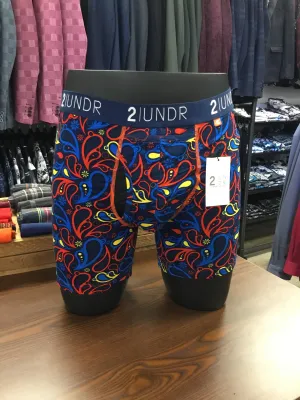 2UNDR 6 Boxer Brief Swing Shift Blue Paisley 2U01BB227