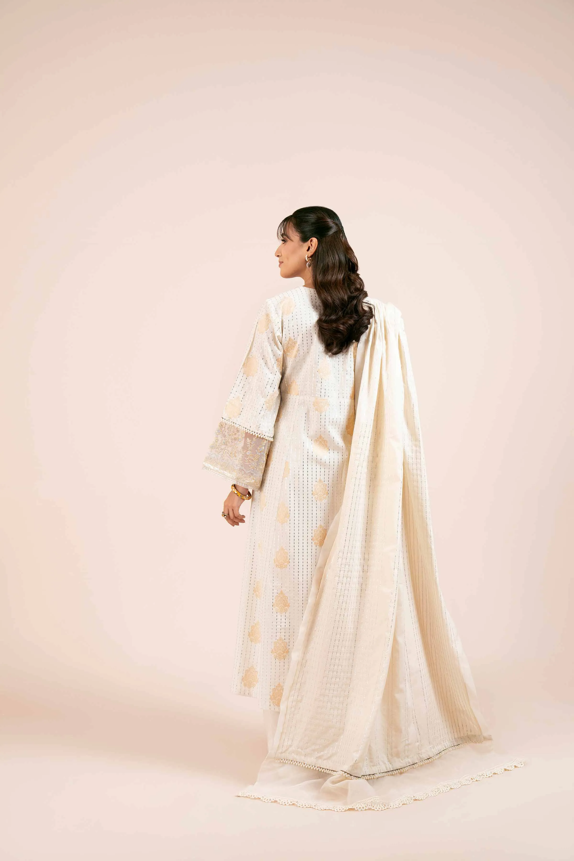 3 Piece - Jacquard Embroidered Suit - 42404374
