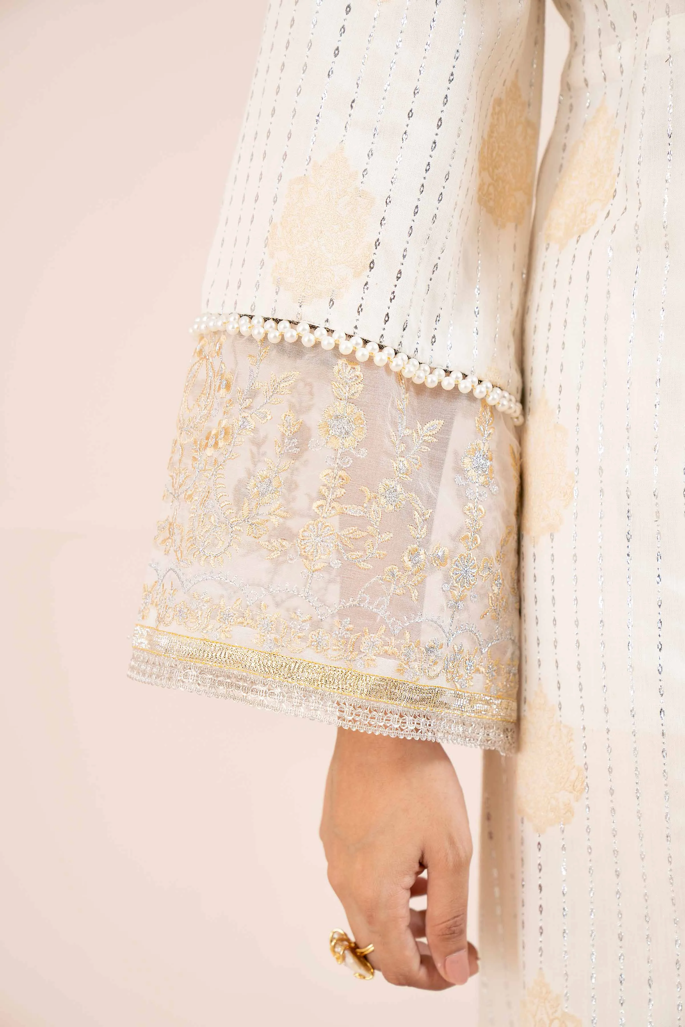 3 Piece - Jacquard Embroidered Suit - 42404374