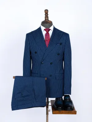 Alexis Blue Set Blazer Linen Suit