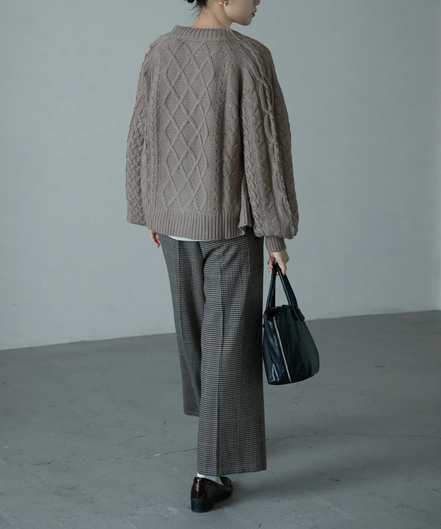 Cable knit cardigan