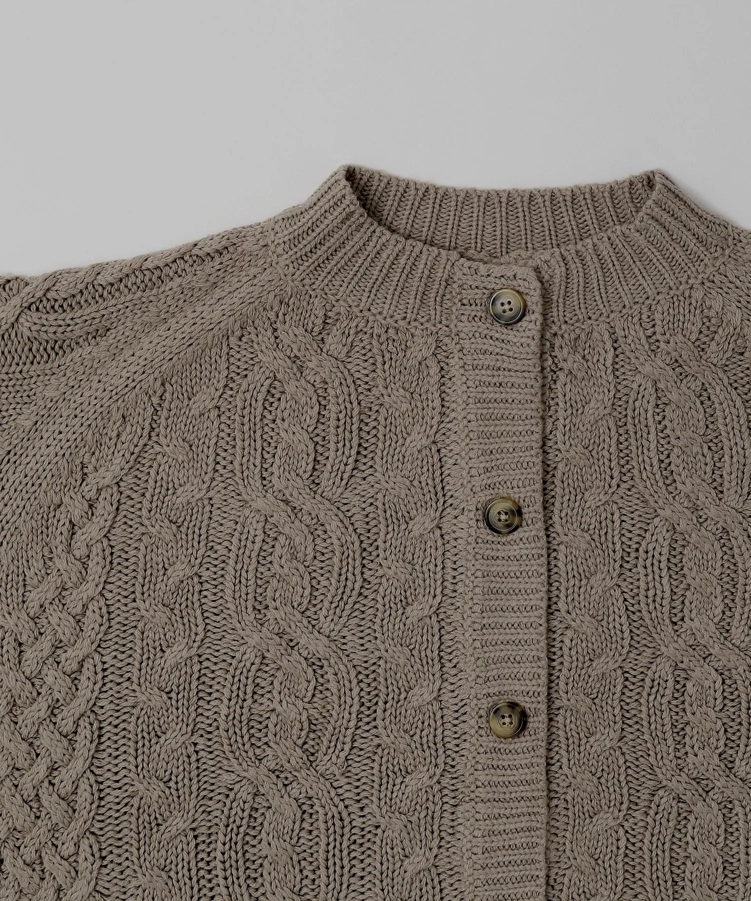 Cable knit cardigan