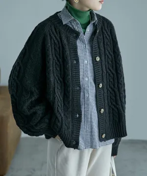 Cable knit cardigan