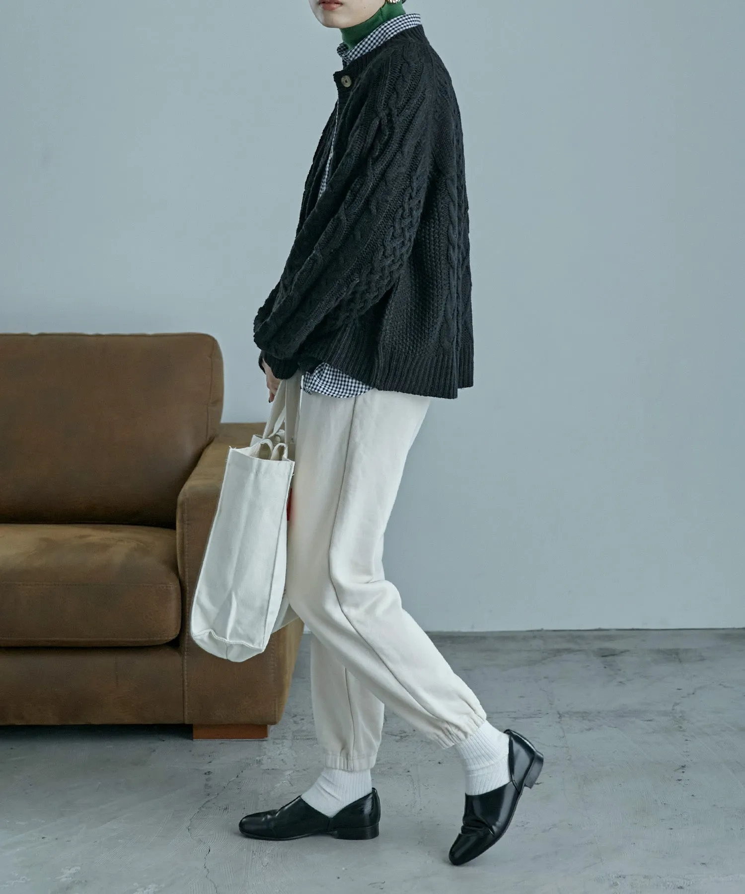 Cable knit cardigan