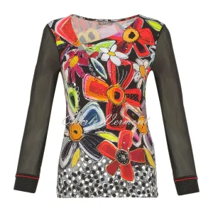 Dolcezza 'Pour Toi Minnie De Mickey' Asymmetric Keyhole Neck Top - Style 74652