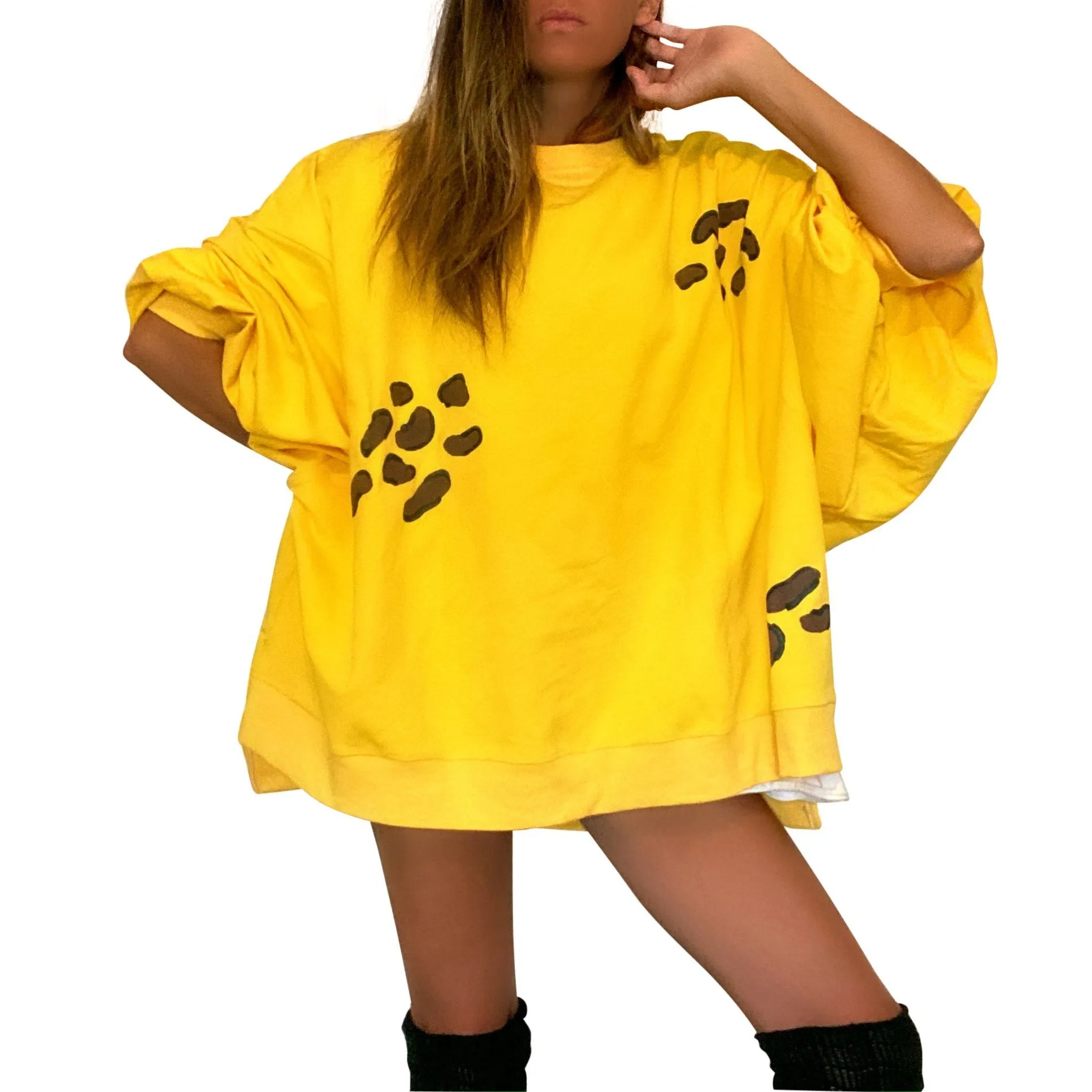 'IM A CHEETAH' PAINTED SWEATSHIRT