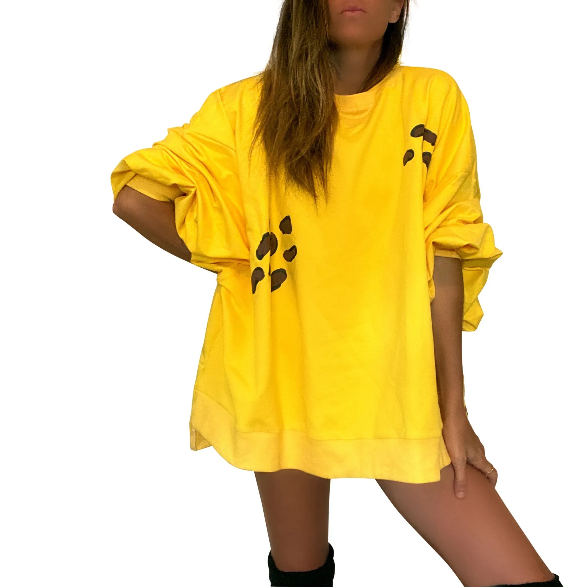 'IM A CHEETAH' PAINTED SWEATSHIRT
