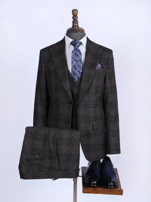 Kase Black Set Blazer Linen Suit
