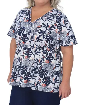 Ladies Printed VNeck Tunic