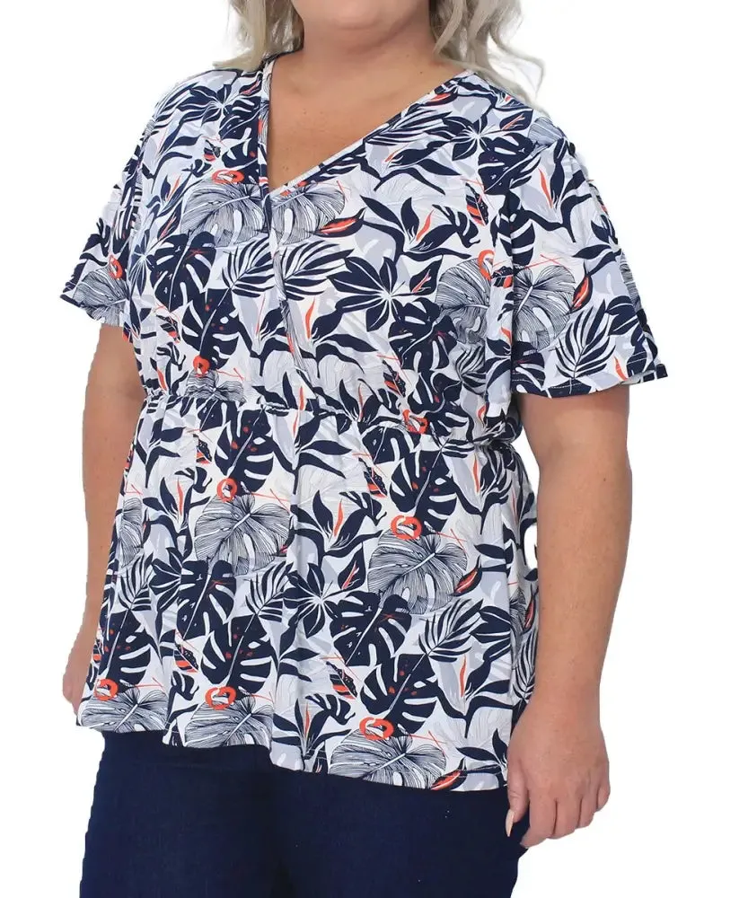 Ladies Printed VNeck Tunic