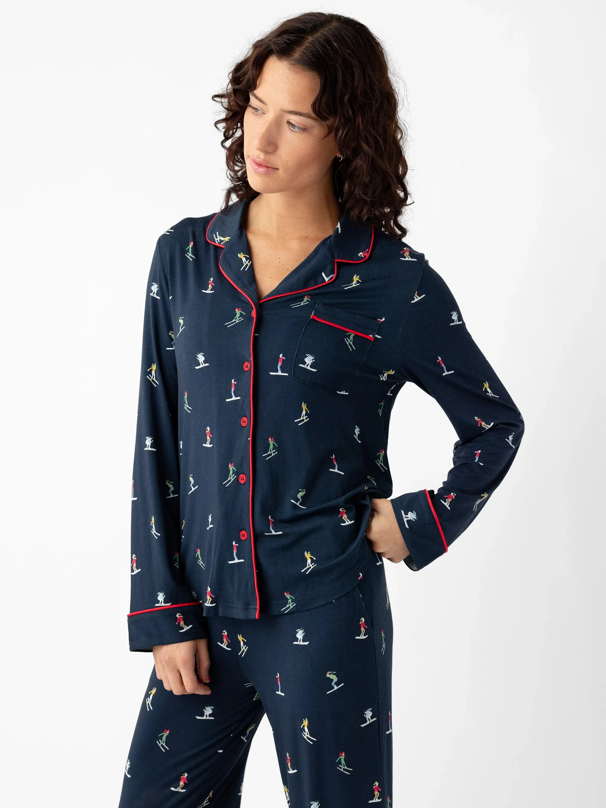 Last Chance Women's Bamboo Stretch-Knit Long Sleeve Pajama Top