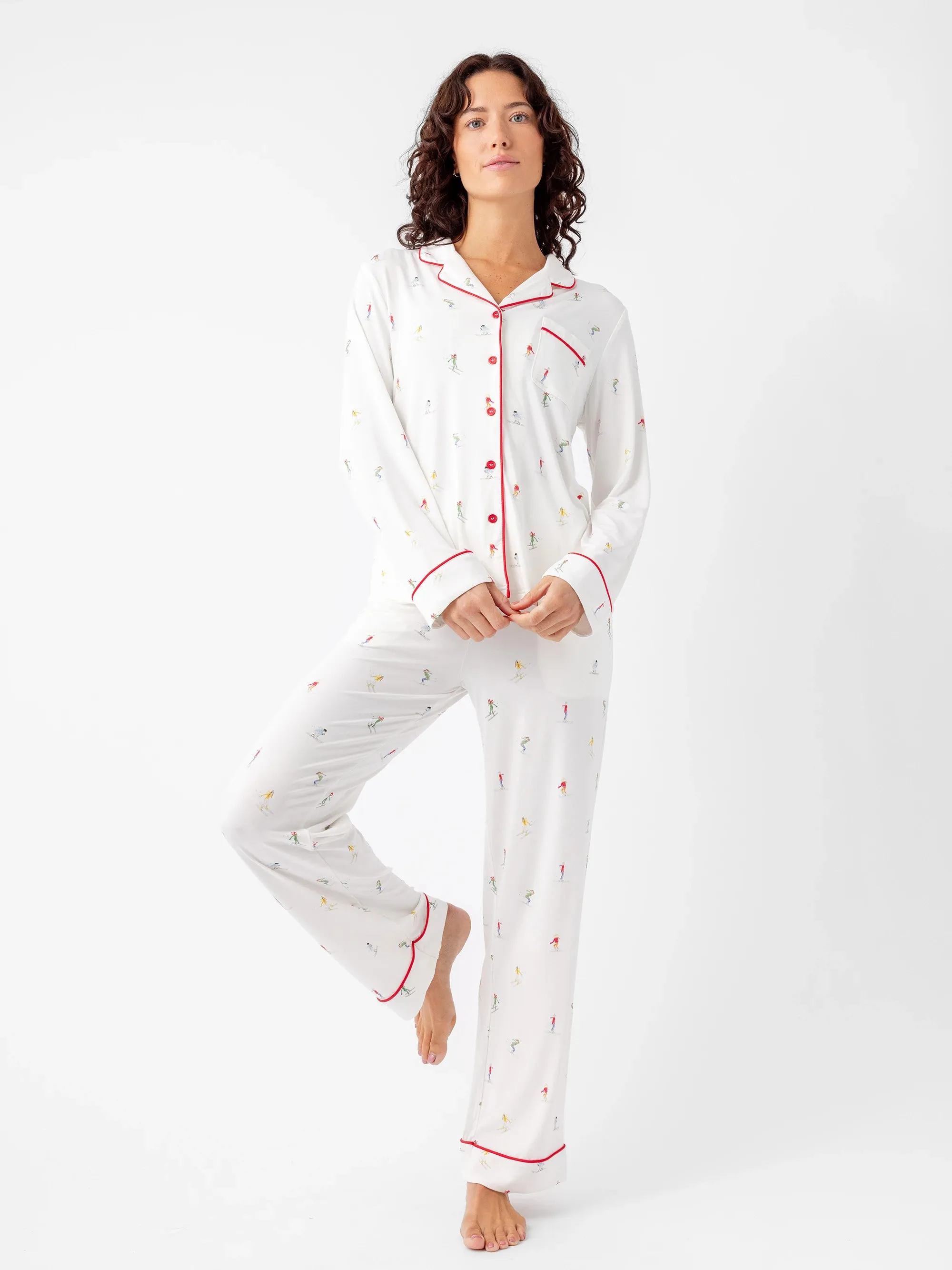 Last Chance Women's Bamboo Stretch-Knit Long Sleeve Pajama Top