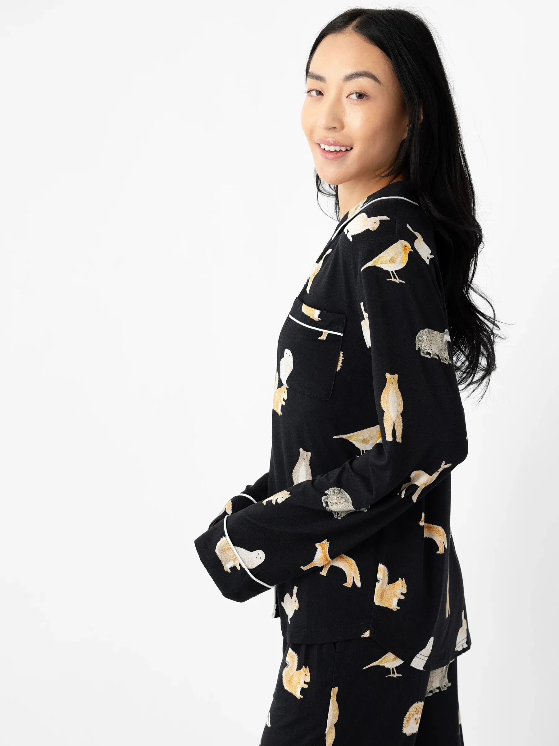 Last Chance Women's Bamboo Stretch-Knit Long Sleeve Pajama Top
