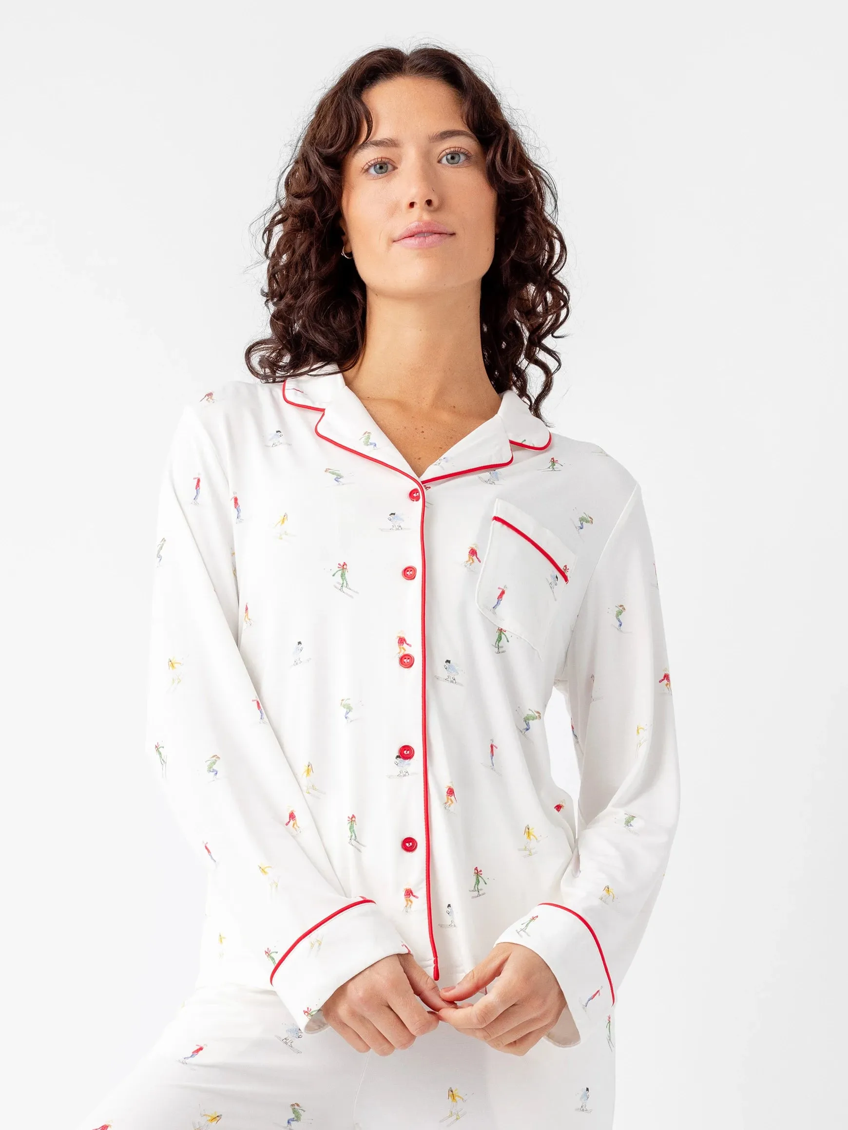 Last Chance Women's Bamboo Stretch-Knit Long Sleeve Pajama Top