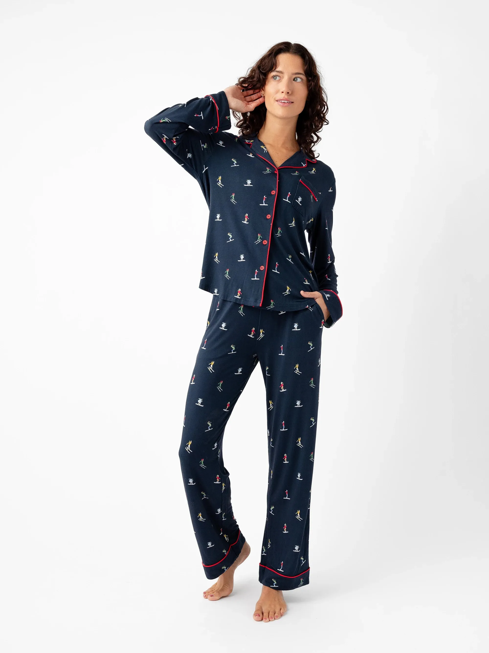 Last Chance Women's Bamboo Stretch-Knit Long Sleeve Pajama Top
