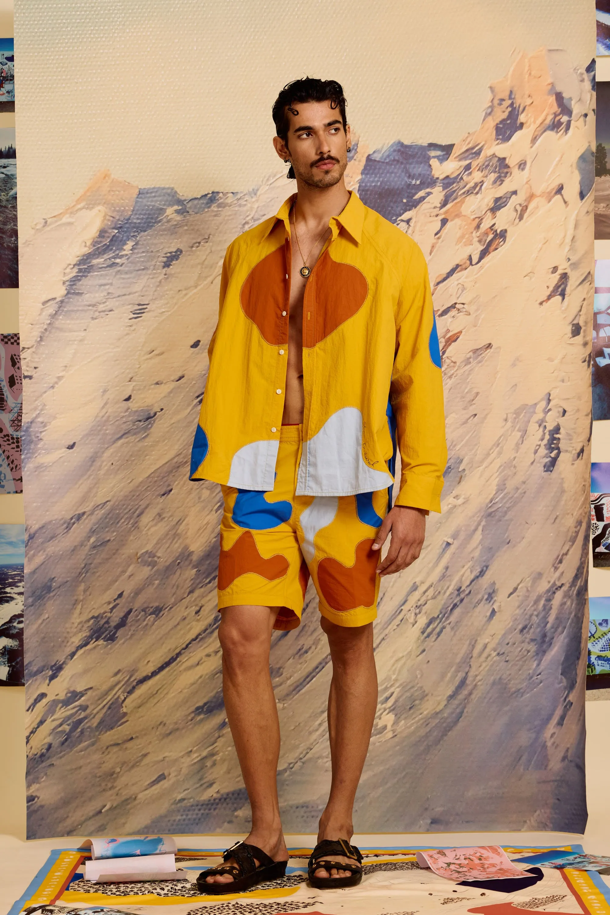 Maracu Color Block Softshell Bomber with Shorts
