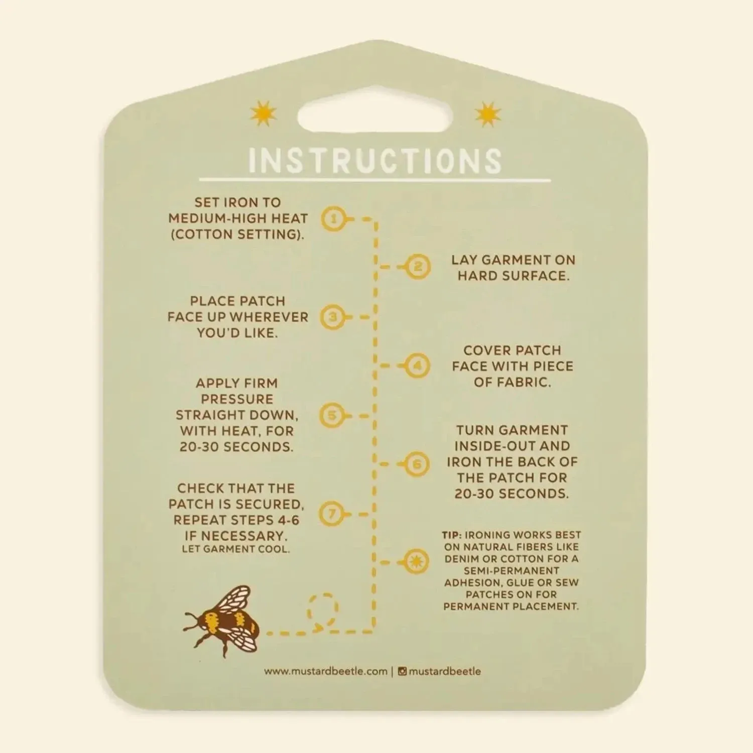 Mustard Beetle Scout Nature Insect Iron On Patches