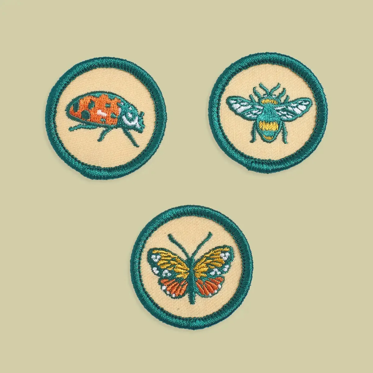 Mustard Beetle Scout Nature Insect Iron On Patches