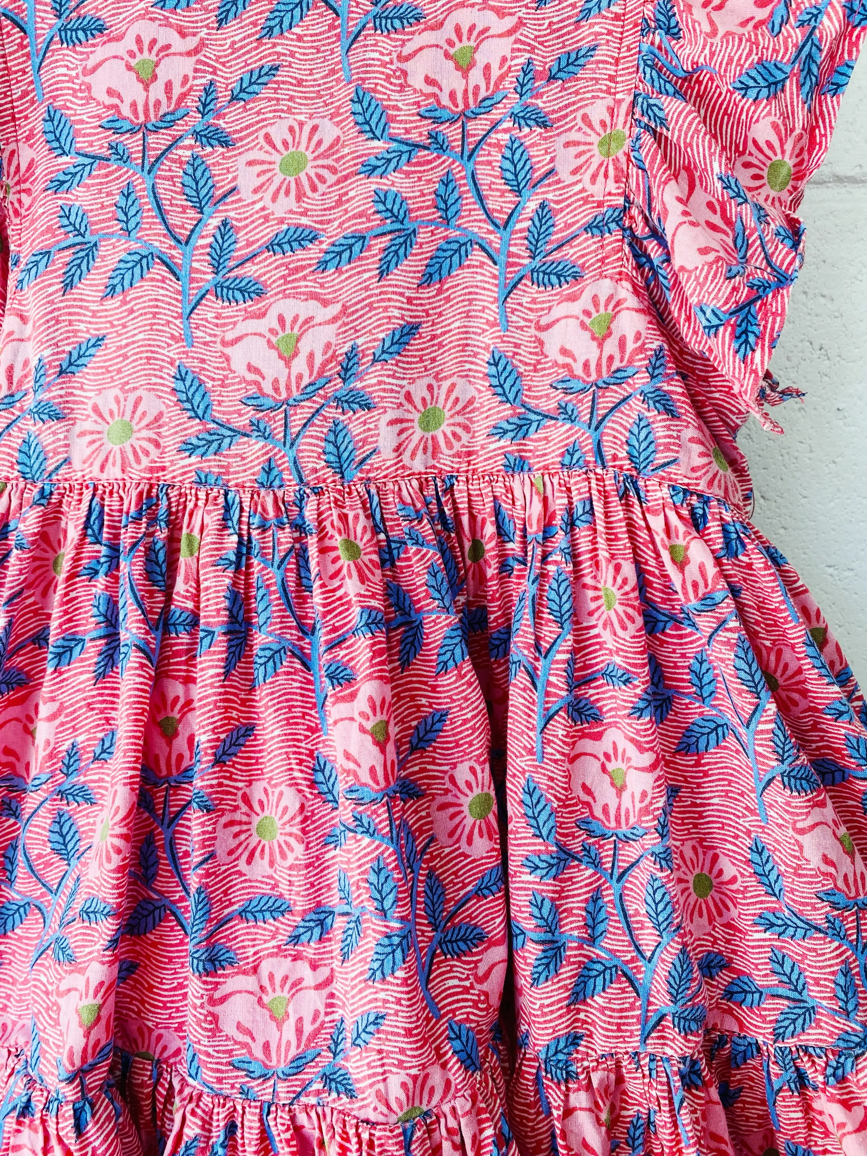 Pink Chicken Floral Ruffle Dress, 4 years