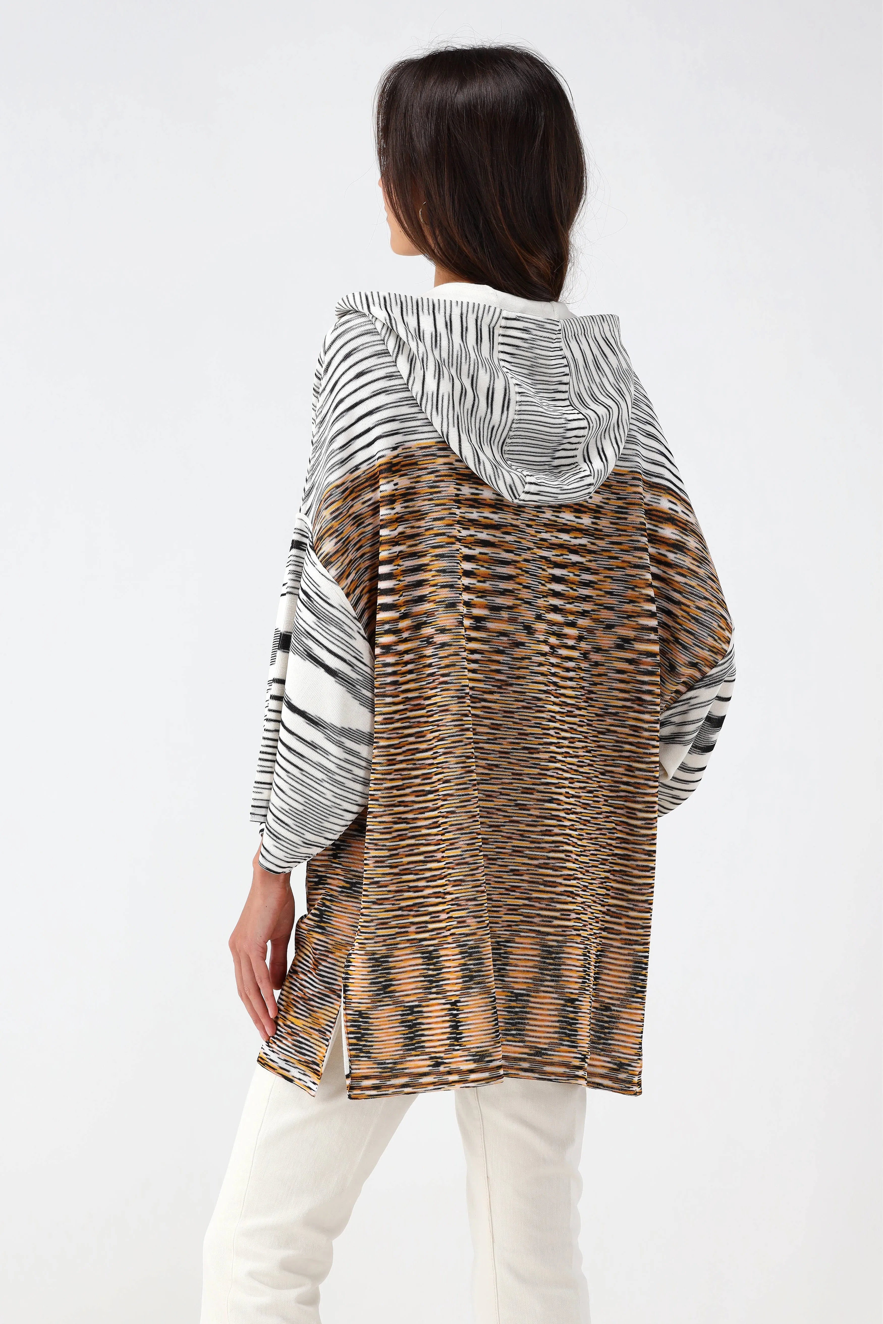 Poncho in Tiger White/Schwarz