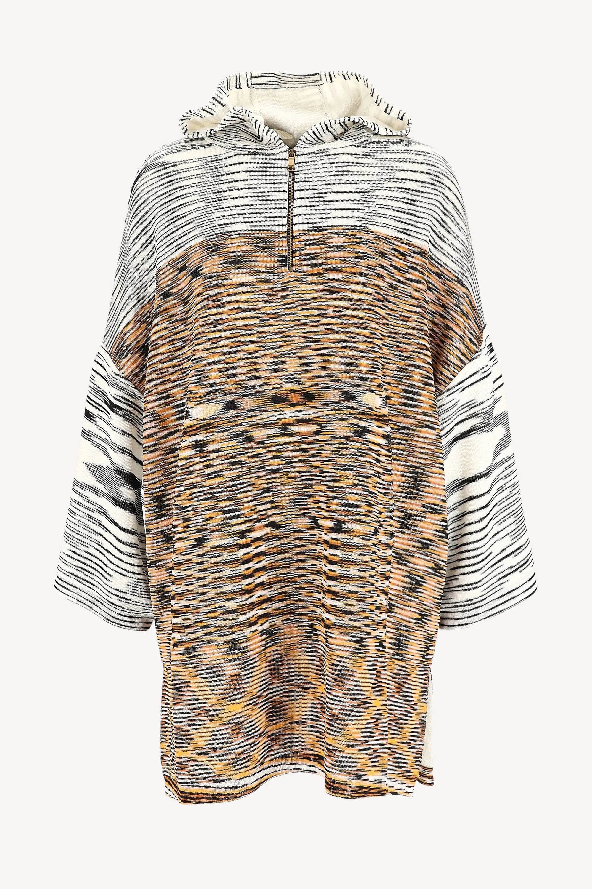 Poncho in Tiger White/Schwarz