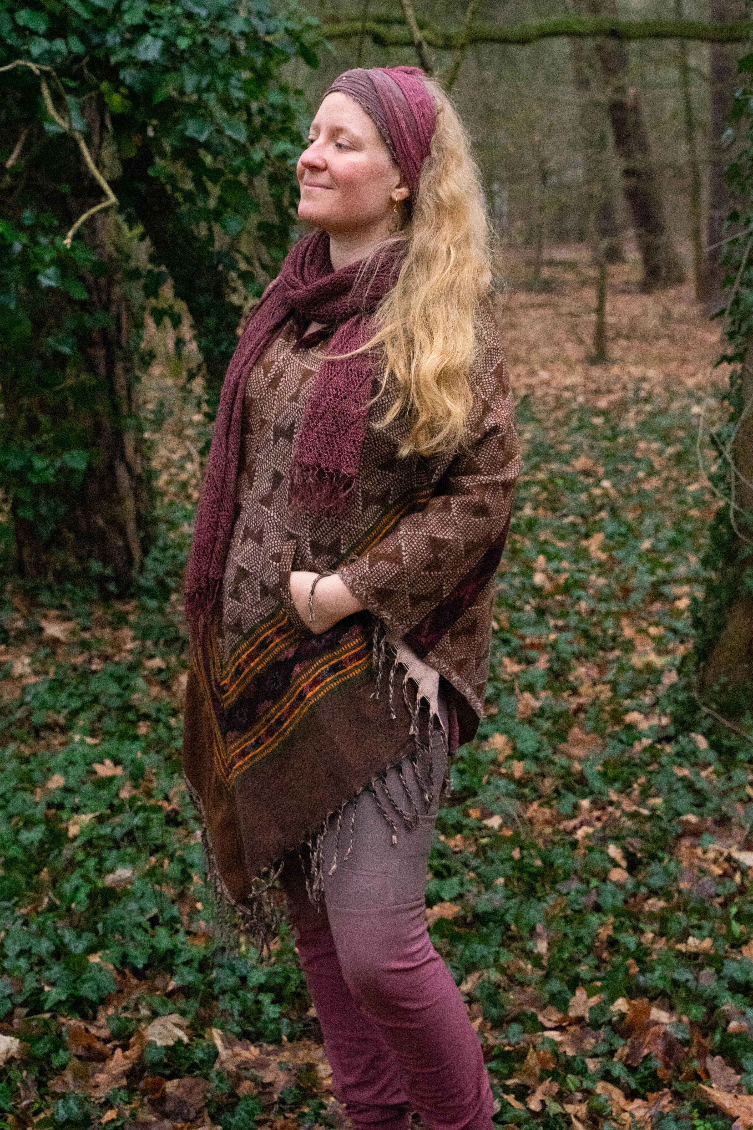 Poncho mit Taschen