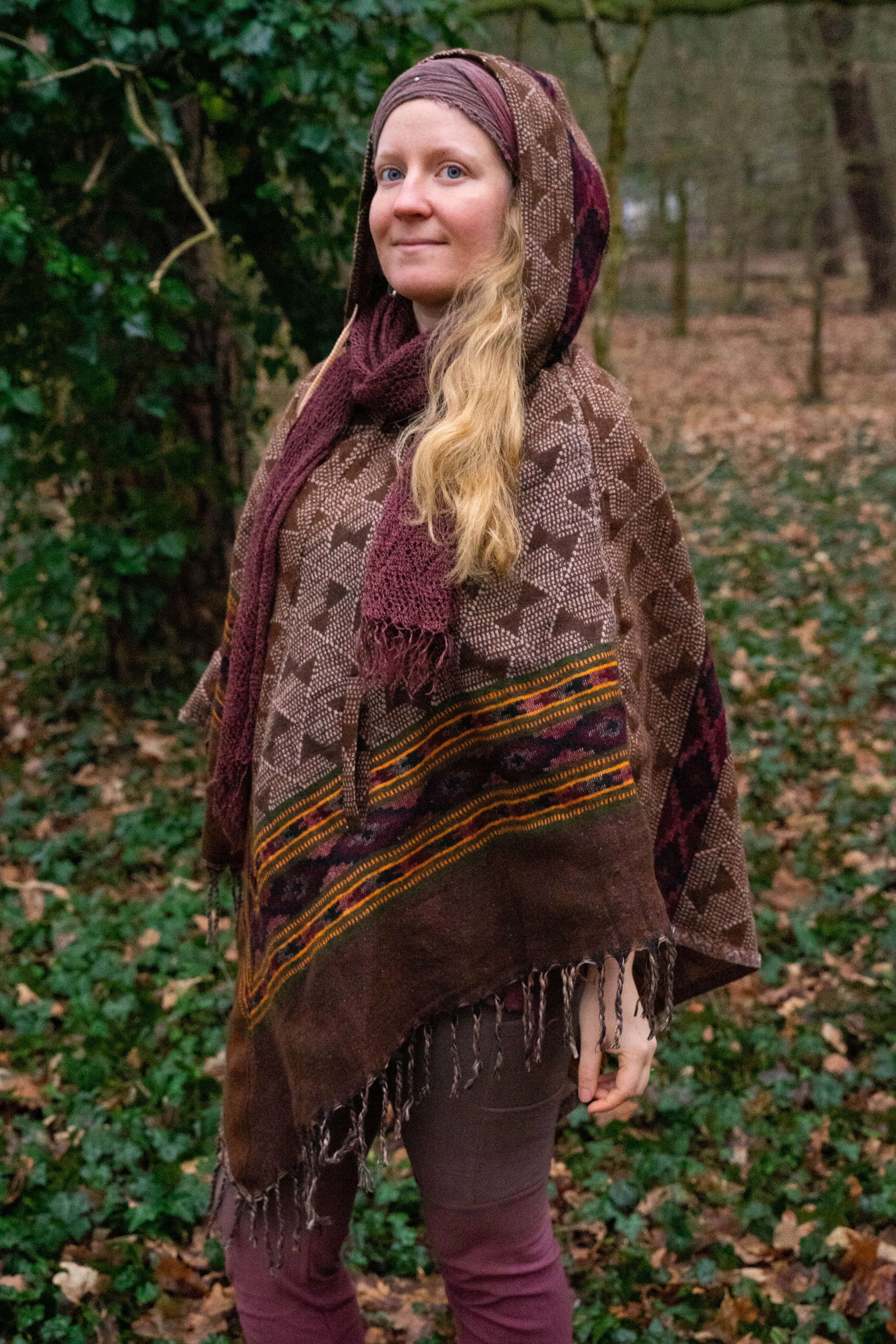 Poncho mit Taschen