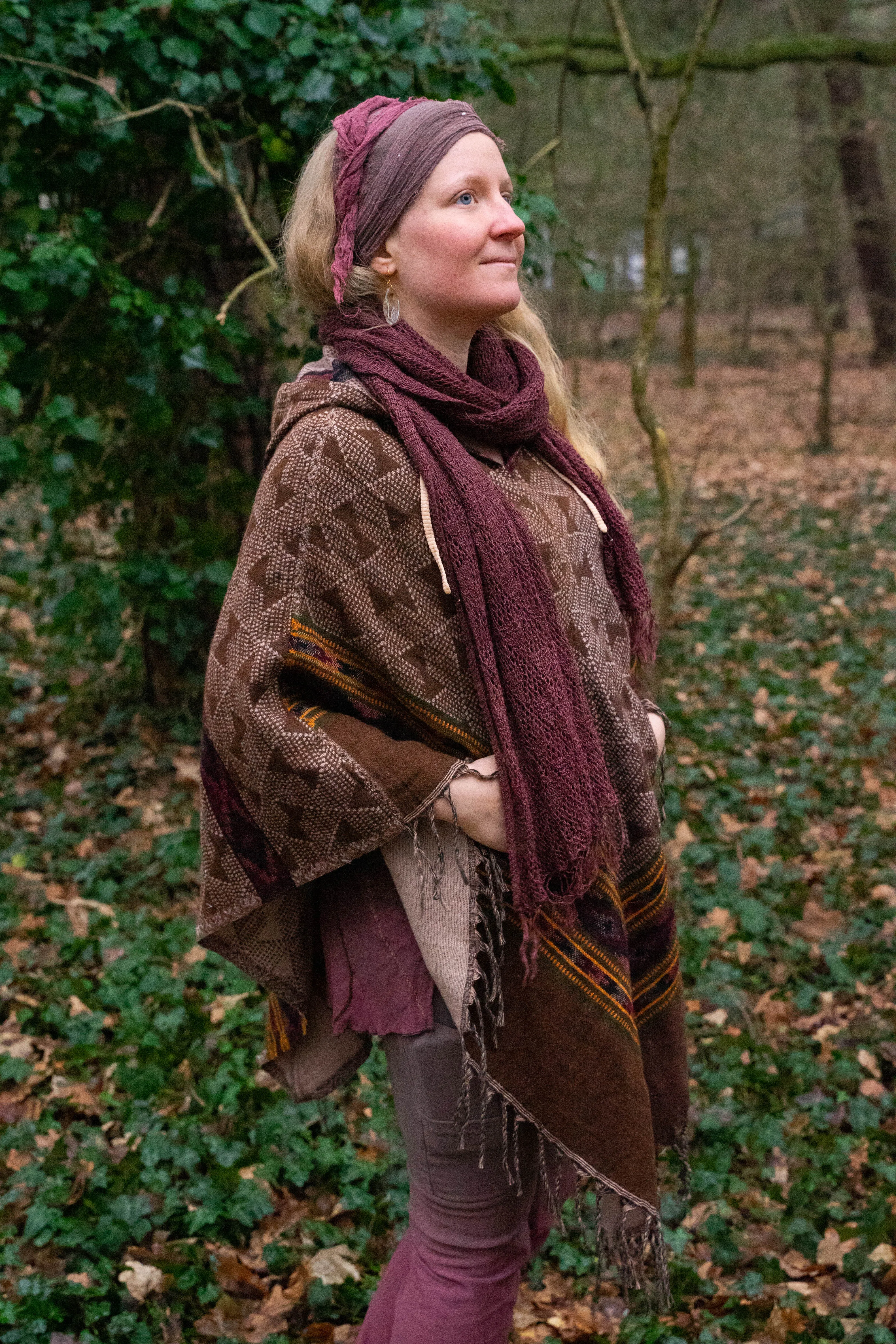 Poncho mit Taschen