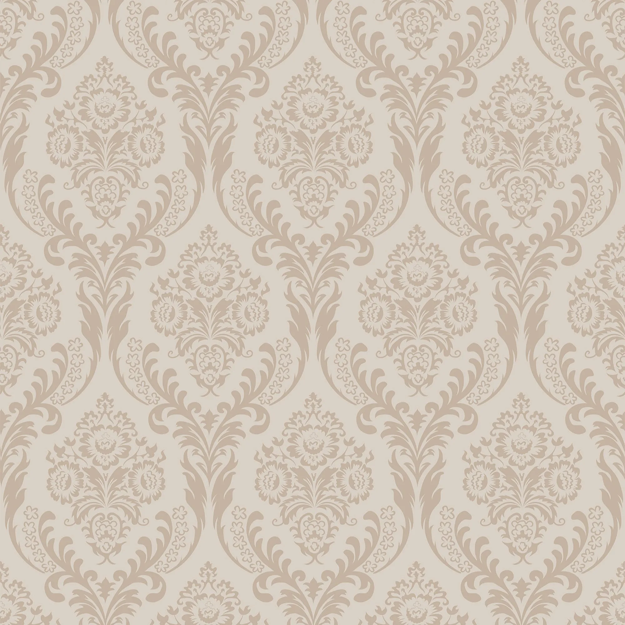 Premium Beige Damask Wallpaper