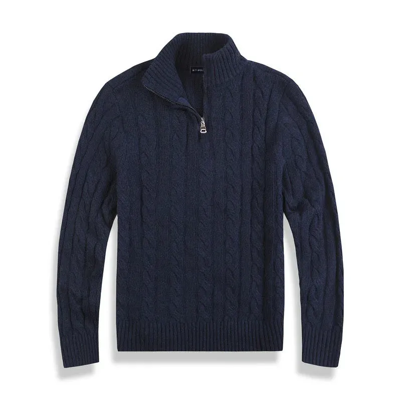 Simon  Cable Knit Half-Zip Sweater