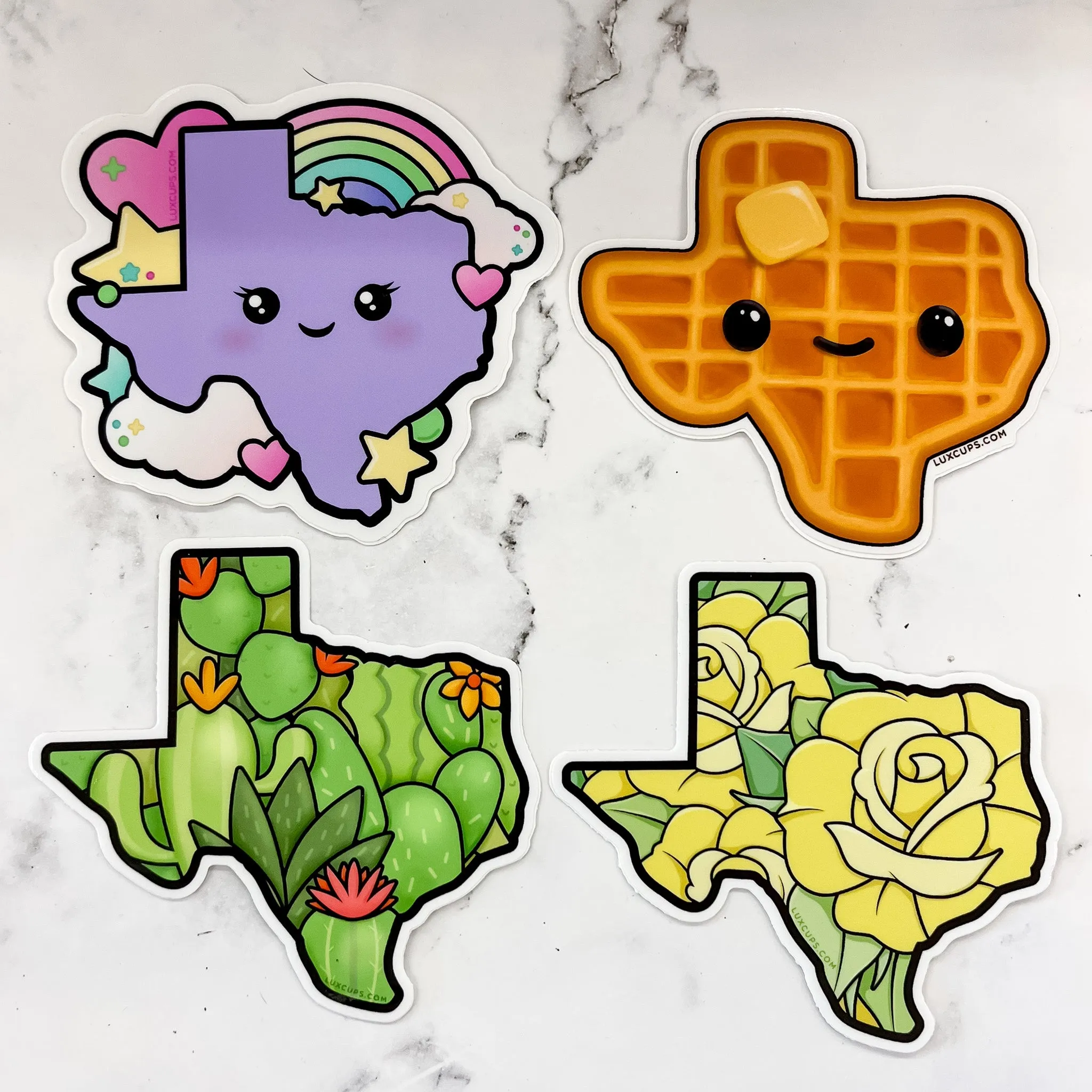 Texas Print Stickers