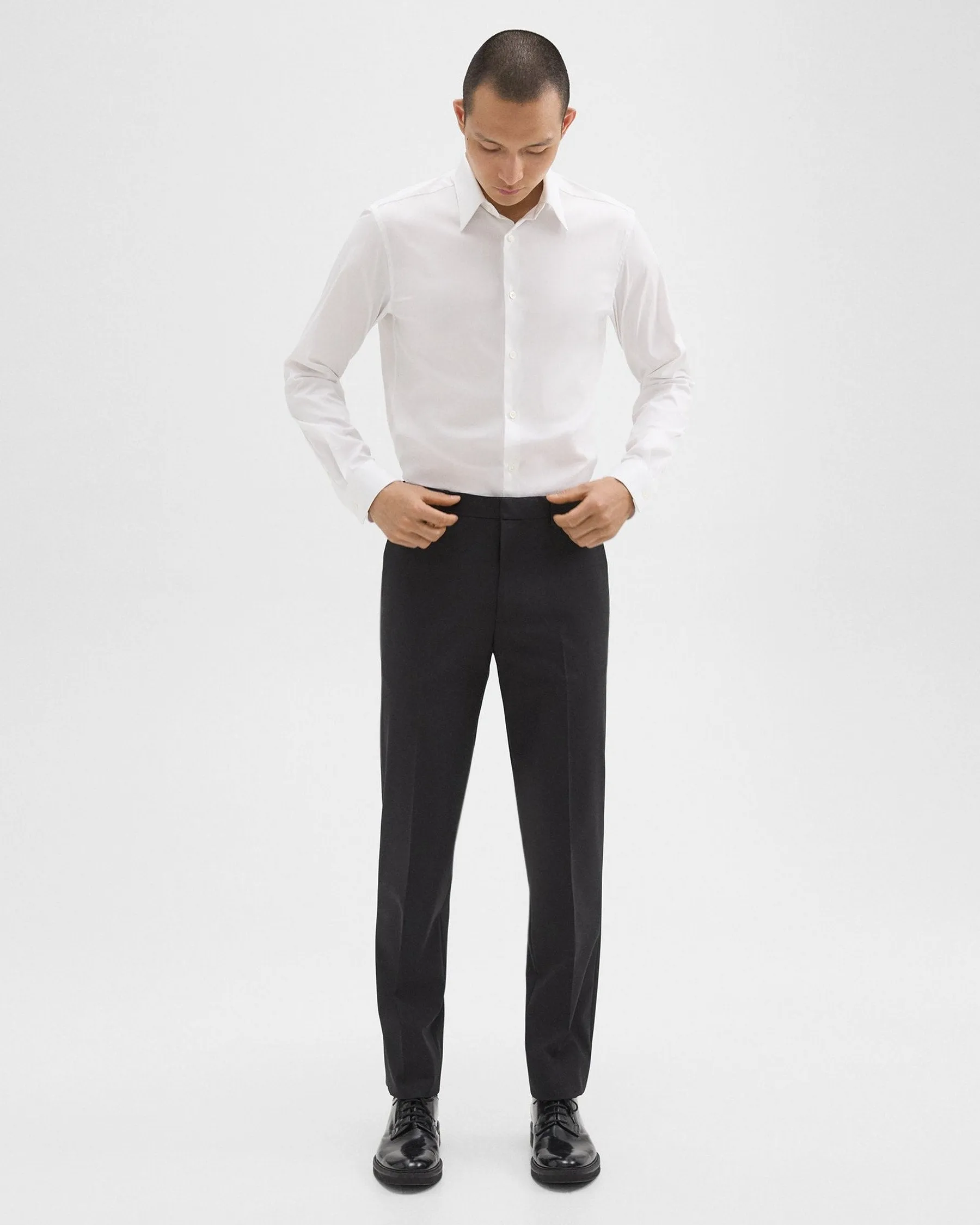 Theory Mayer Pant in Stretch Wool - Black