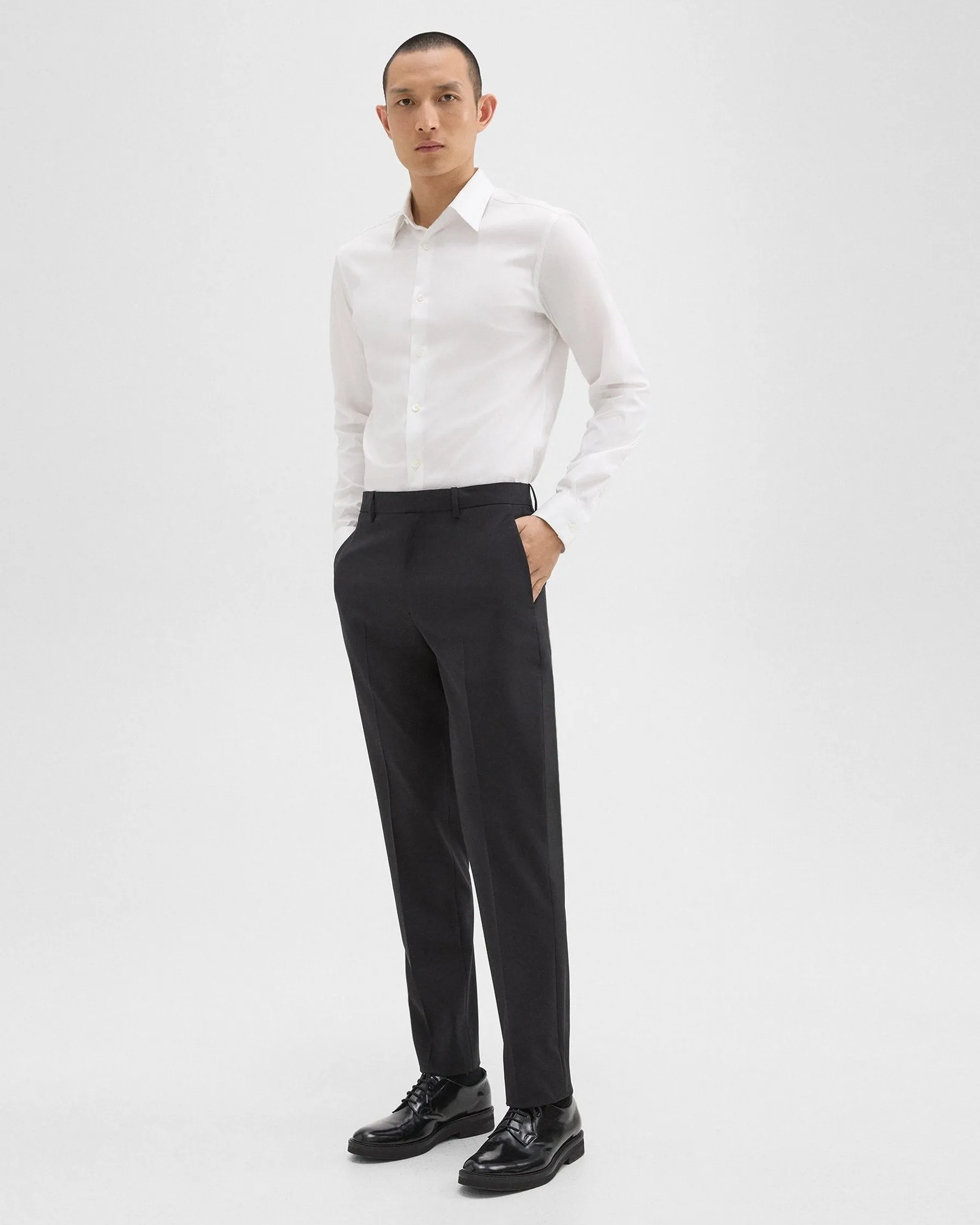Theory Mayer Pant in Stretch Wool - Black