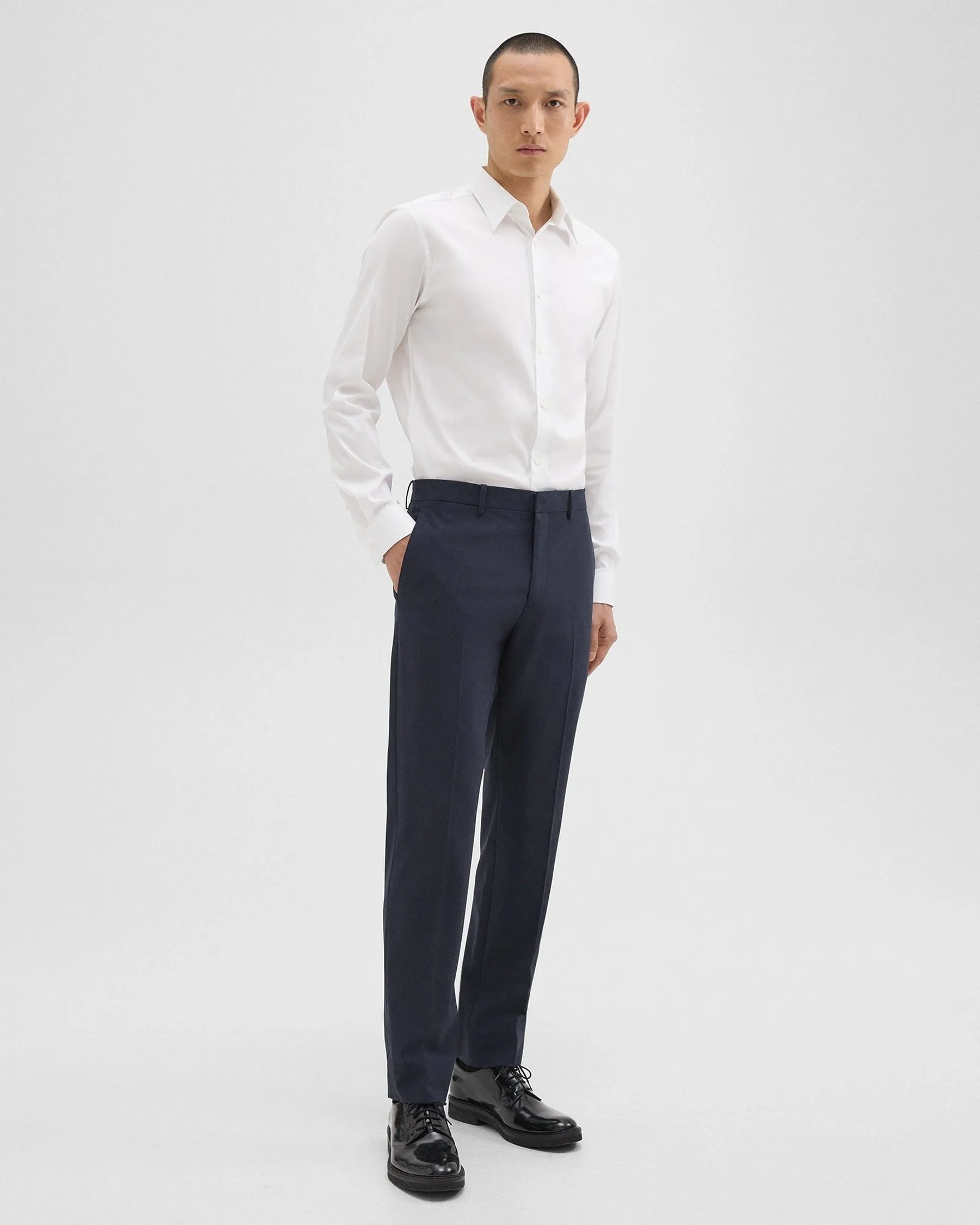 Theory Mayer Pant in Stretch Wool - Navy