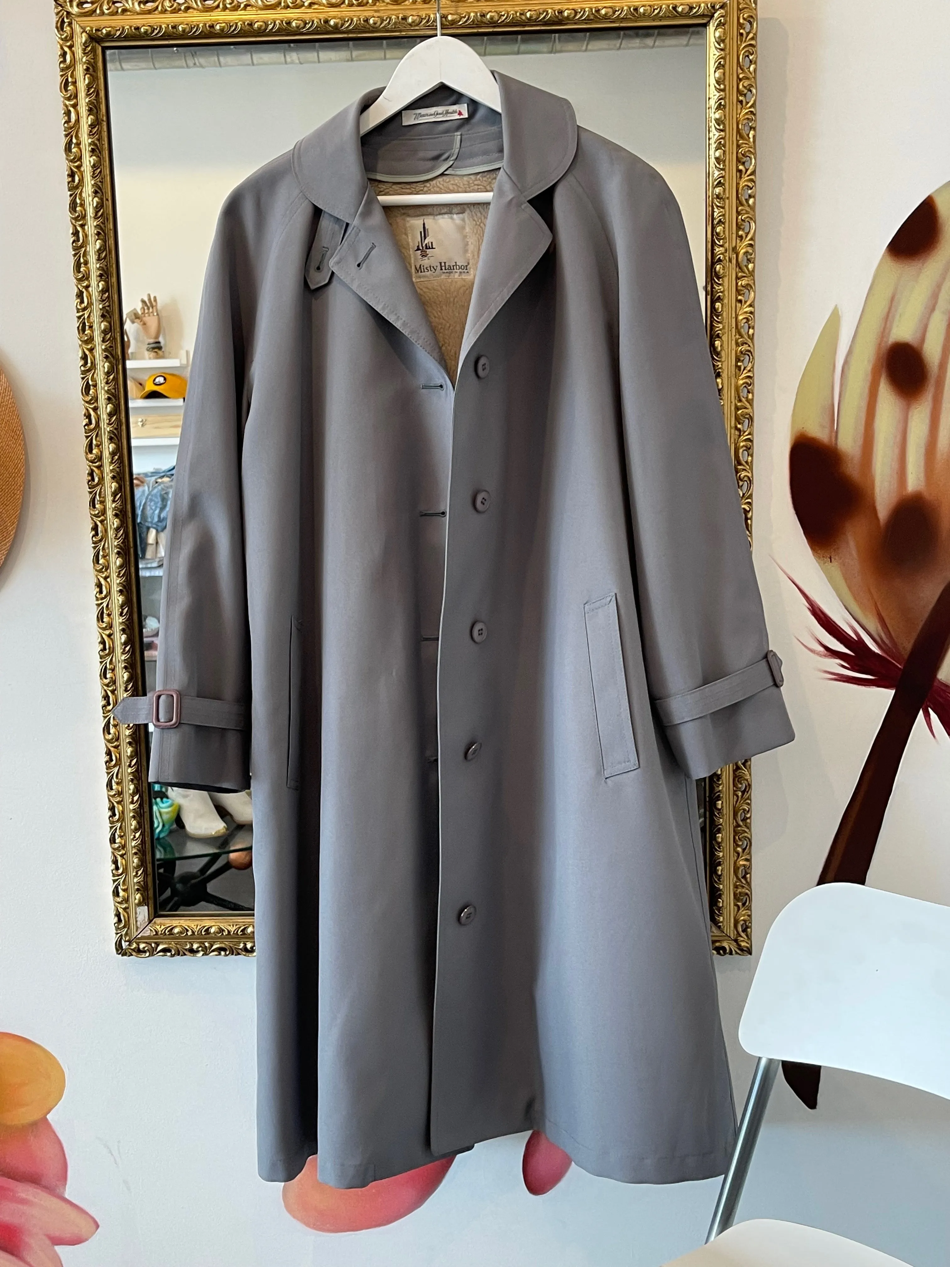 Vintage Rain Coat - Misty Blue Grey