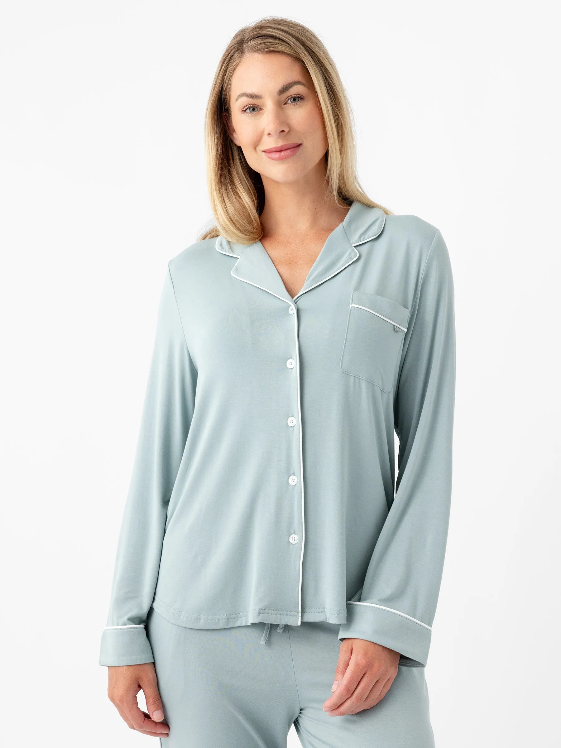 Women's Bamboo Stretch-Knit Long Sleeve Pajama Top