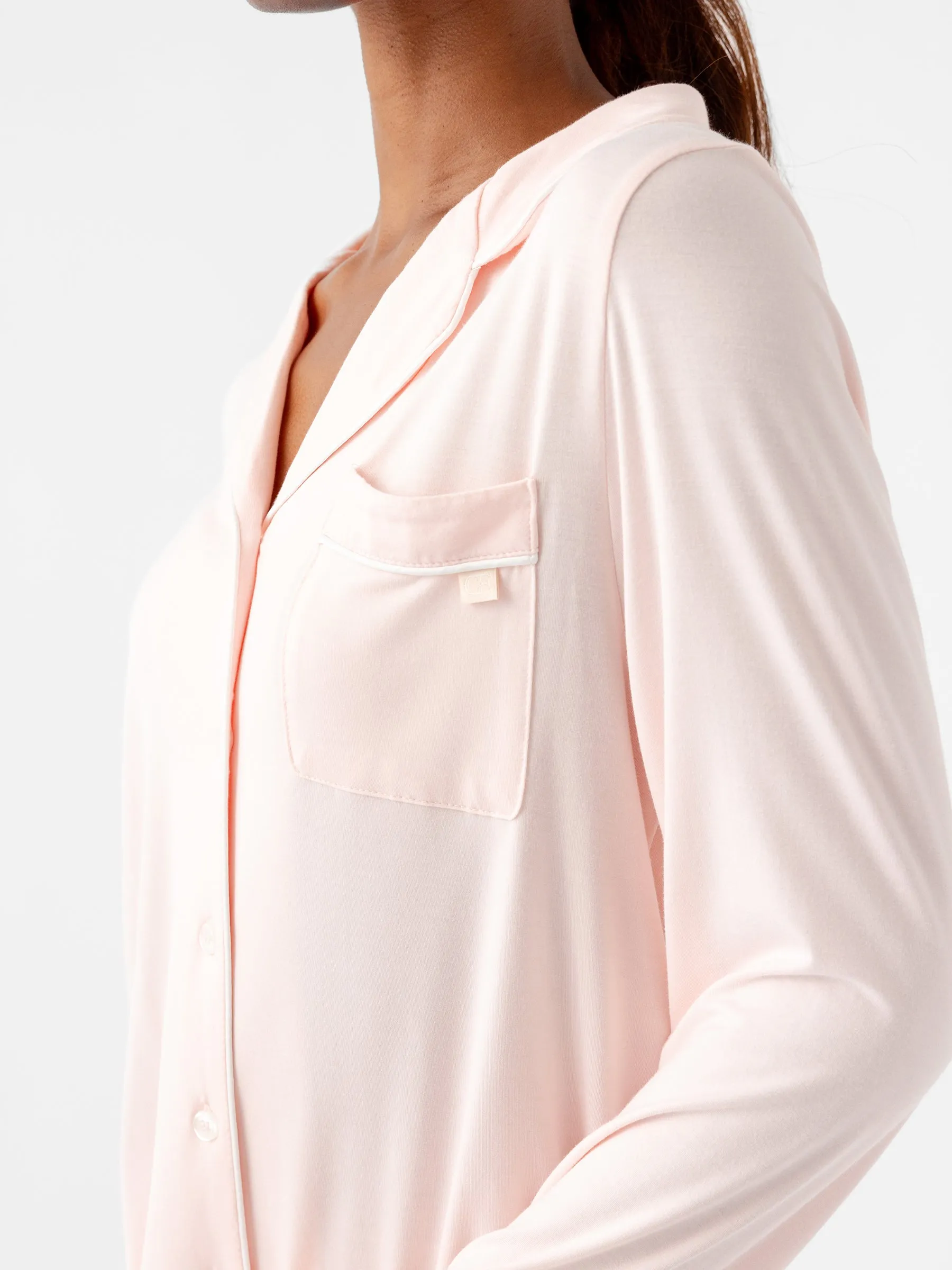 Women's Bamboo Stretch-Knit Long Sleeve Pajama Top