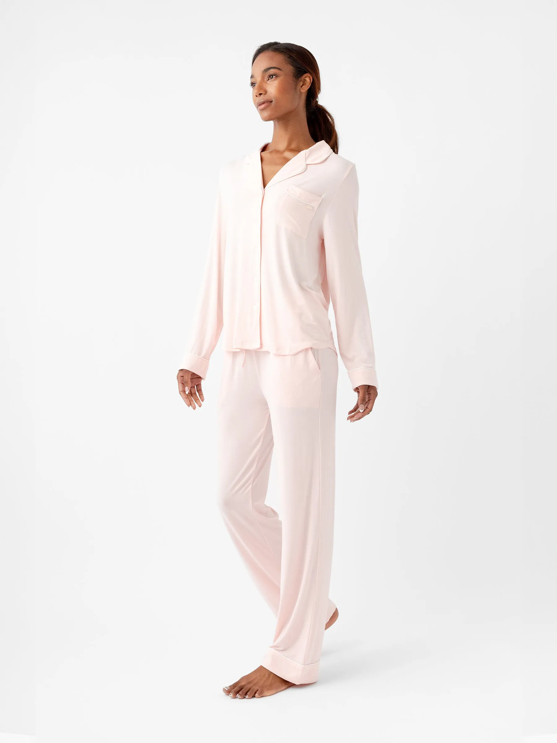 Women's Bamboo Stretch-Knit Long Sleeve Pajama Top