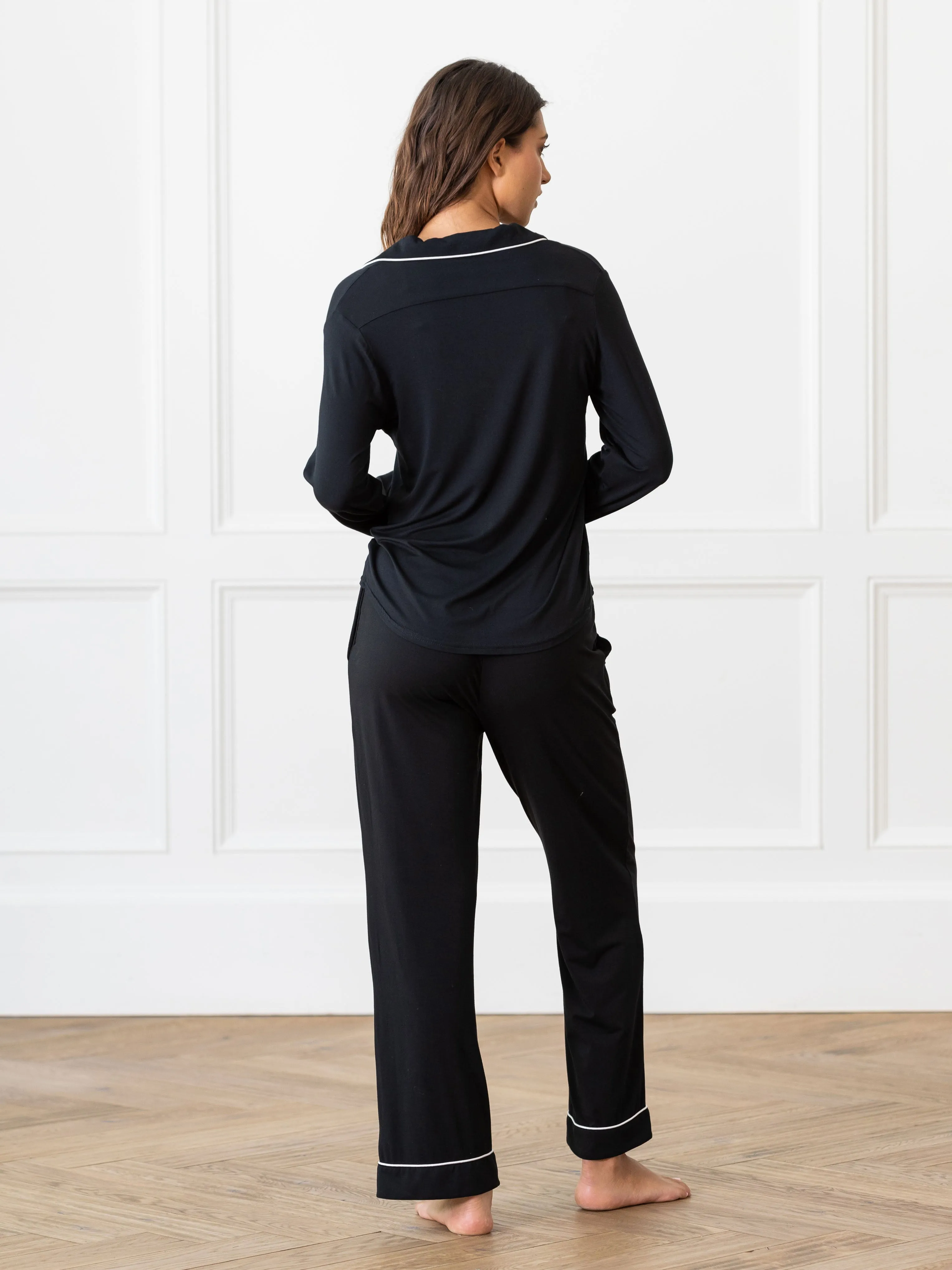 Women's Bamboo Stretch-Knit Long Sleeve Pajama Top