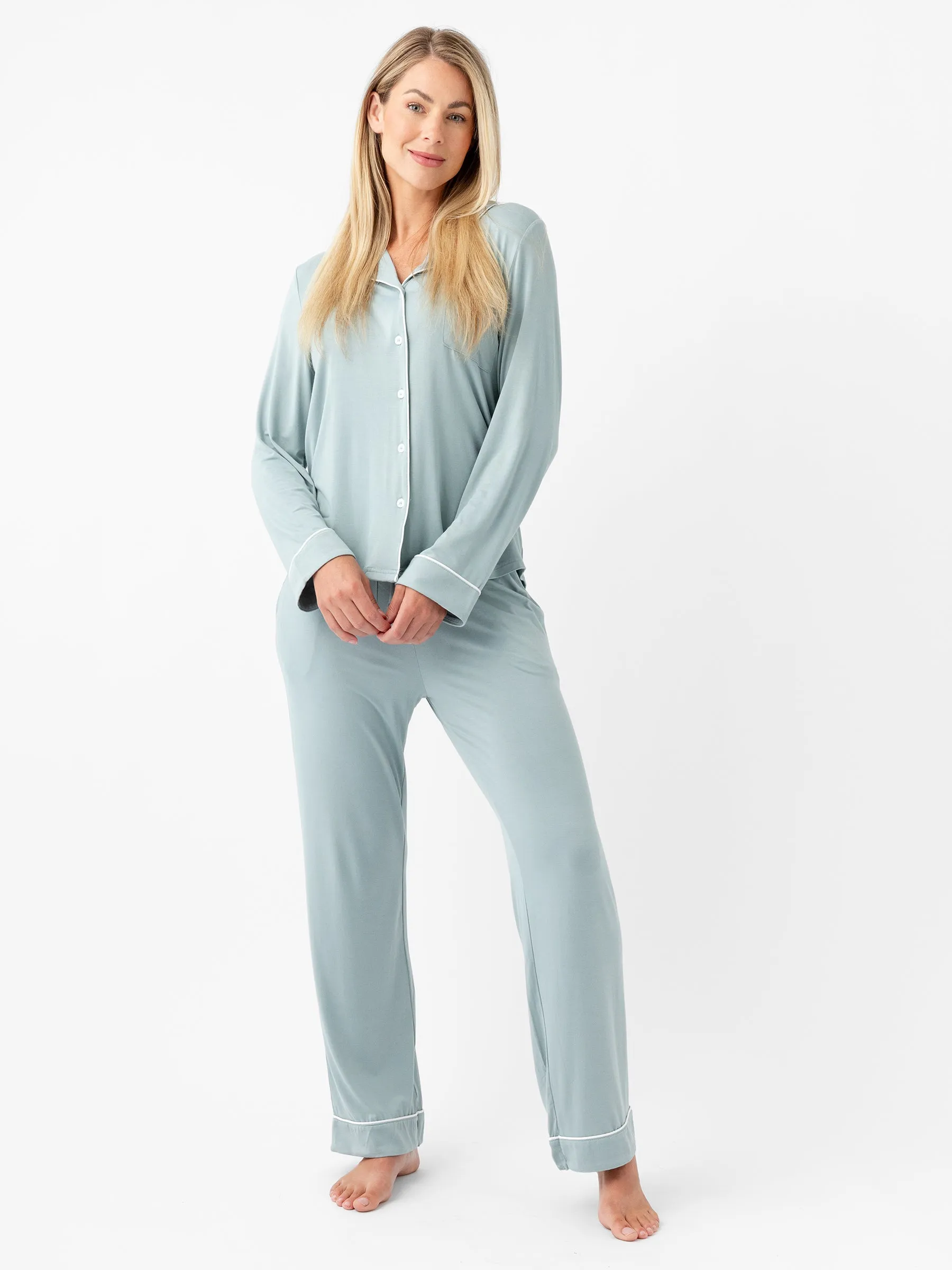 Women's Bamboo Stretch-Knit Long Sleeve Pajama Top