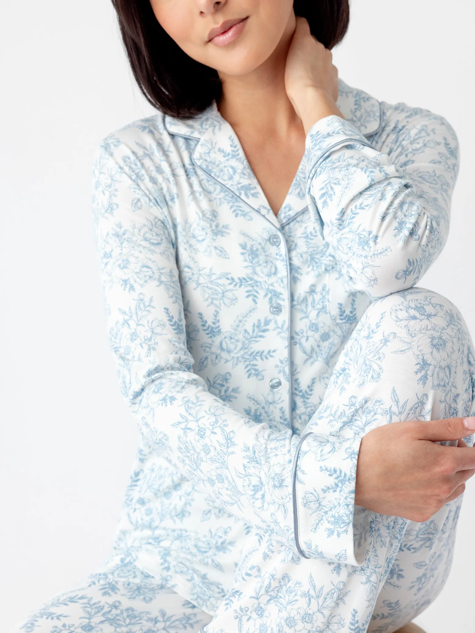 Women's Bamboo Stretch-Knit Long Sleeve Pajama Top